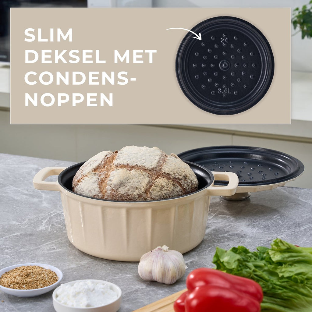 Braadpan Gietijzer Emaille 3.4L