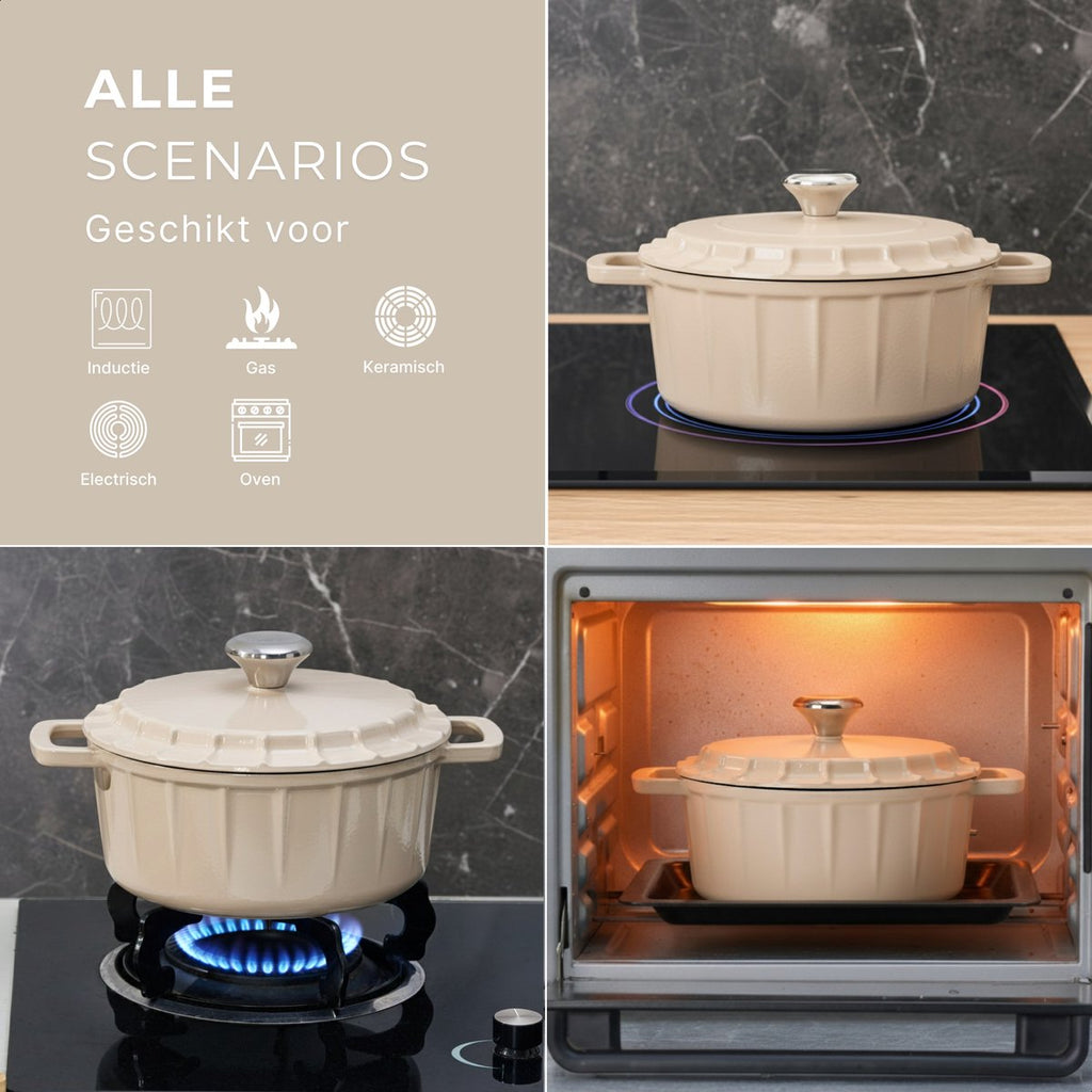 Braadpan Gietijzer Emaille 3.4L