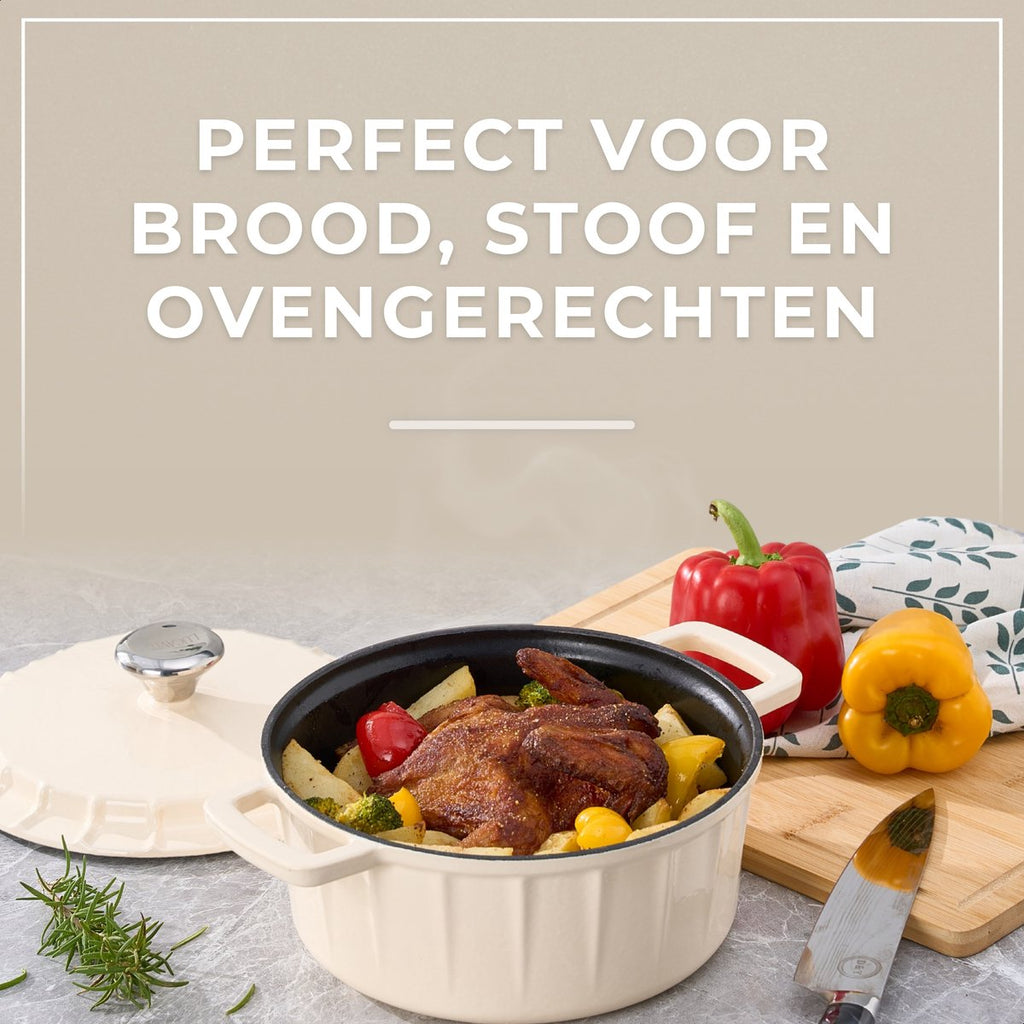 Braadpan Gietijzer Emaille 3.4L