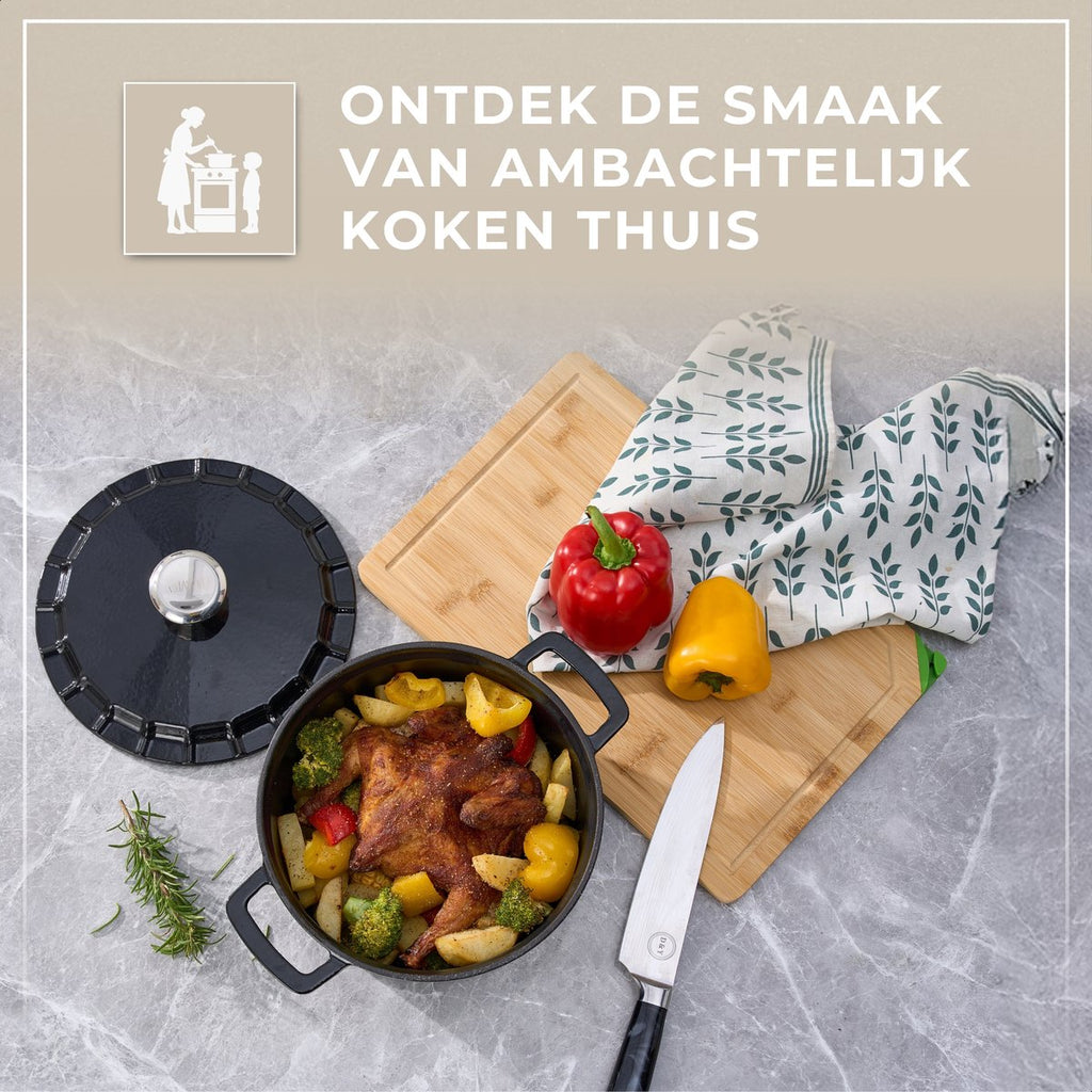 Braadpan Gietijzer Emaille 3.4L