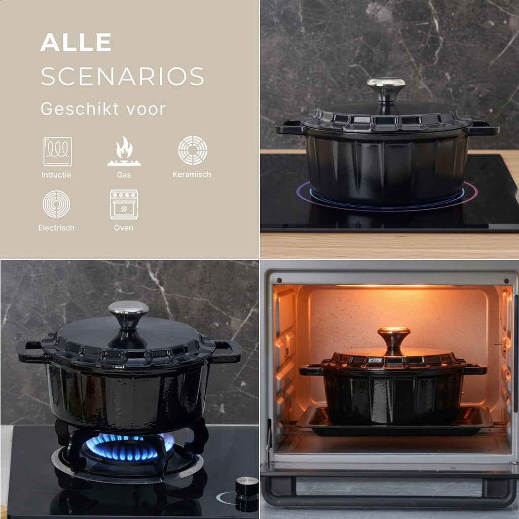 Braadpan Gietijzer Emaille 3.4L