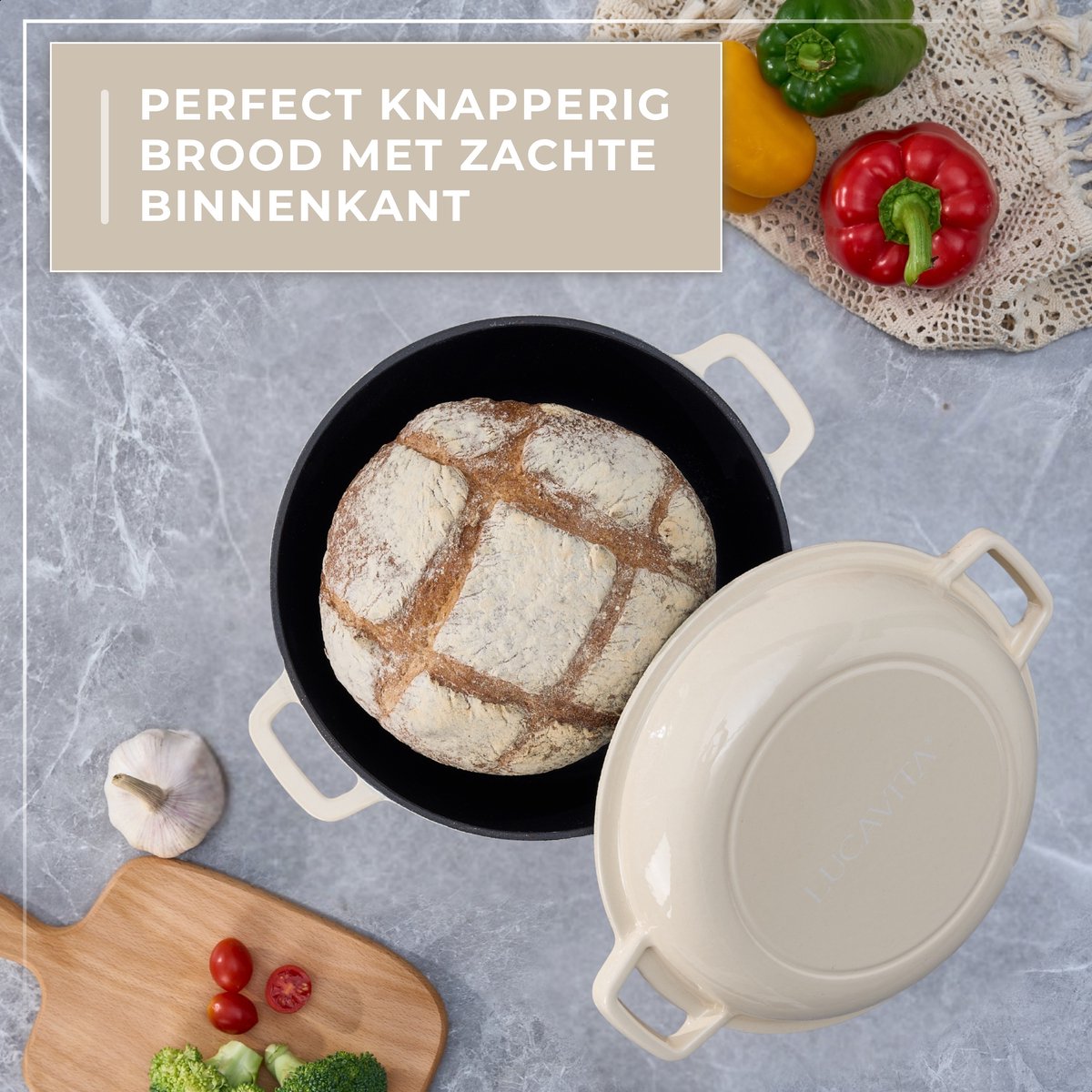 Braadpan Gietijzer Emaille 5.0L