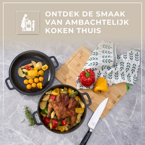 Braadpan Gietijzer Emaille 5.0L